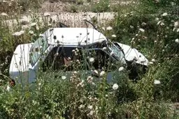 تصادف مرگبار پراید و موتورسیکلت/ عکس