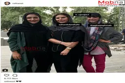 تیپ و ژست سحر دولتشاهی به همراه دوستانش / عکس