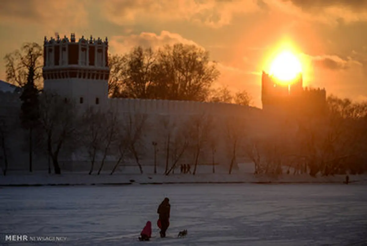 هوای زمستانی در مسکو/ تصاویر