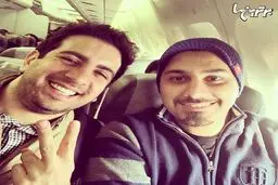 عکس سلفی امید حاجیلی و احسان خواجه امیری