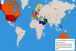نقشه جغرافیایی ائتلاف ضد داعش/عکس