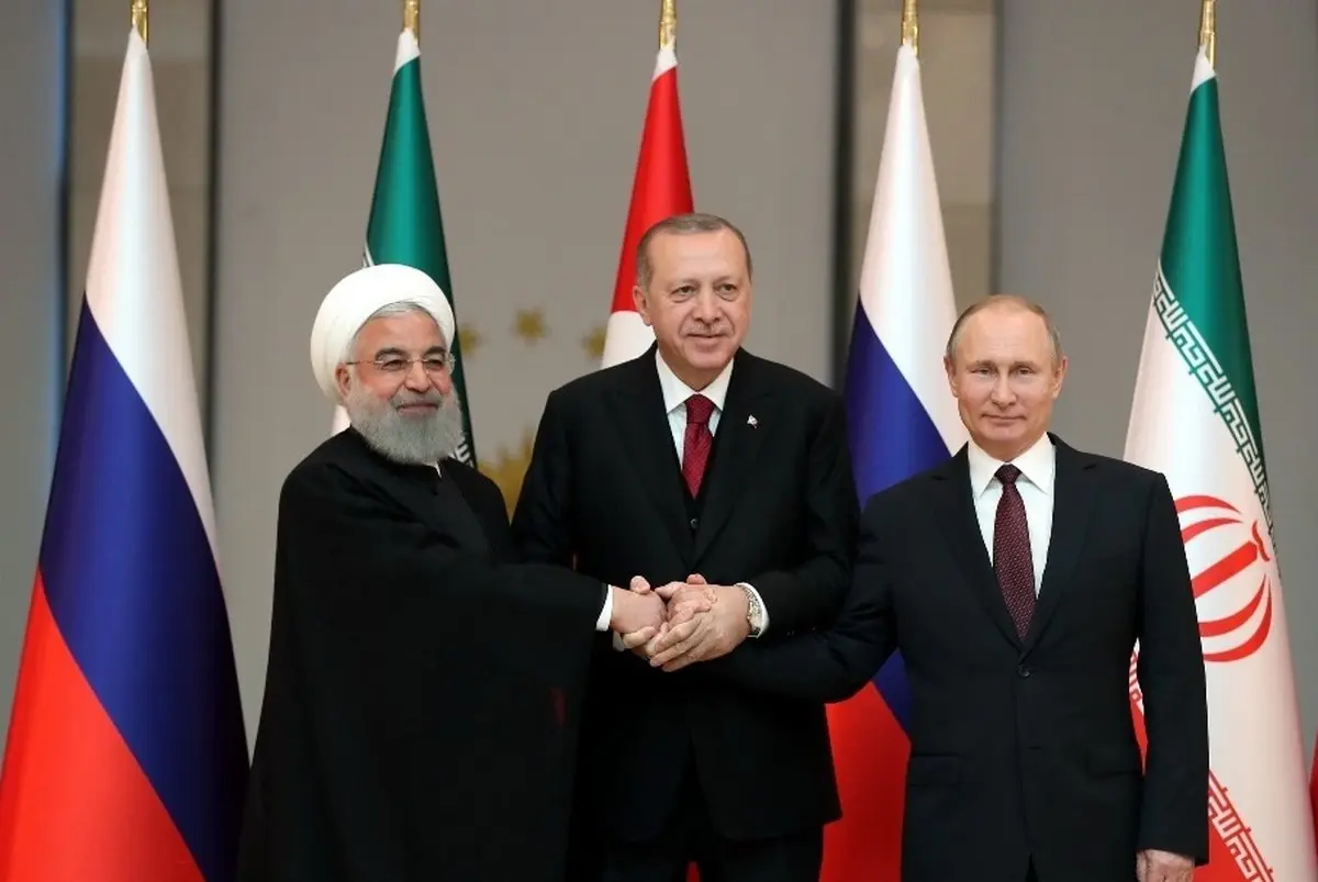 عکس یادگاری روسای جمهور ایران، روسیه و ترکیه/تصاویر