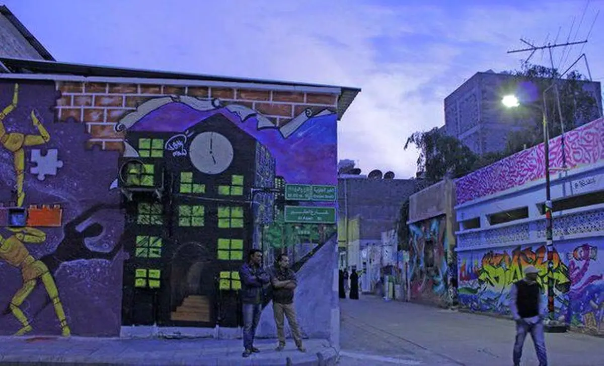 اولین نقاشی‌های دیواری در عربستان سعودی /تصاویر