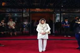 ساره بیات روی فرش قرمز/ عکس