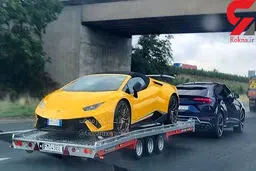 عکس عجیب/ حمل لامبورگینی با لامبورگینی! + عکس