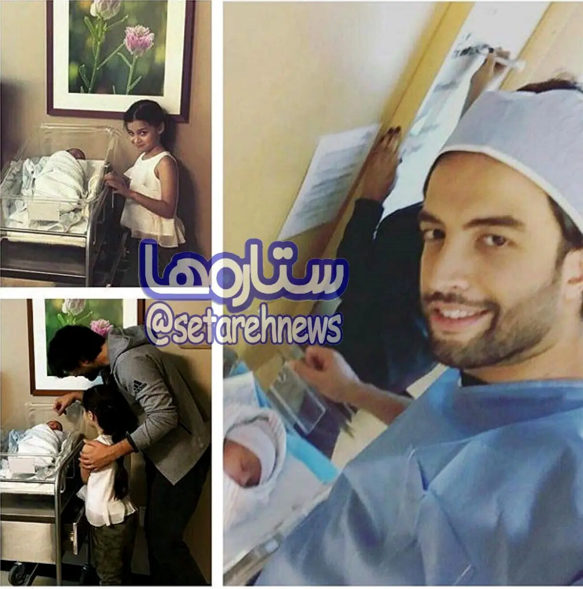 عکس/«بن سان» فرزند دوم بنیامین در آمریکا بدنیا آمد