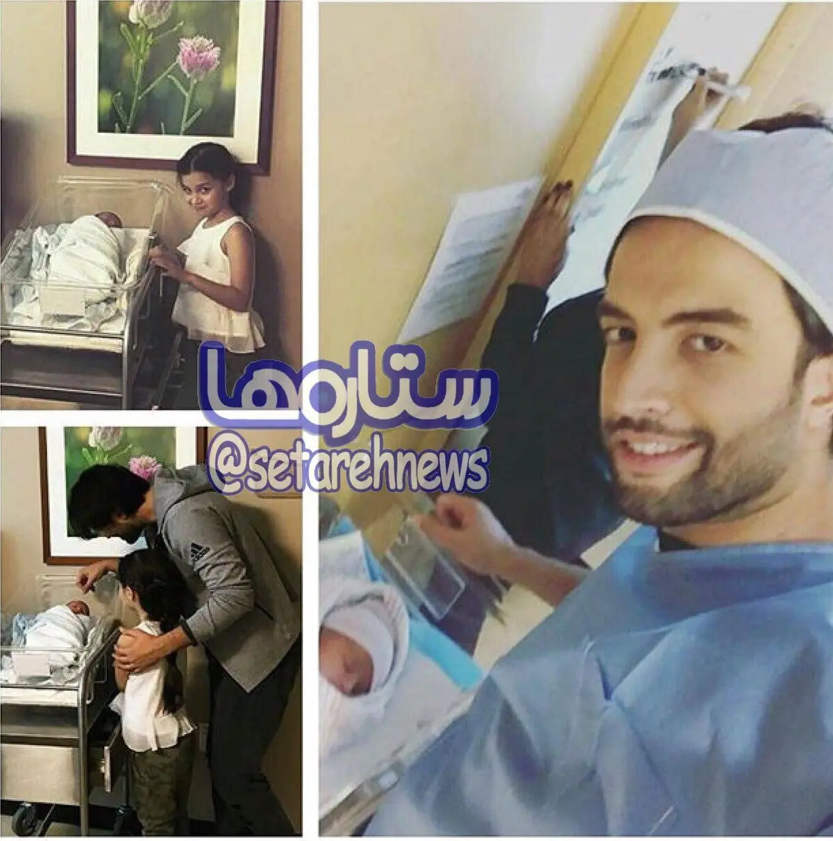 عکس/«بن سان» فرزند دوم بنیامین در آمریکا بدنیا آمد