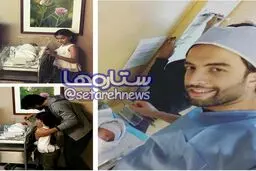 عکس/«بن سان» فرزند دوم بنیامین در آمریکا بدنیا آمد