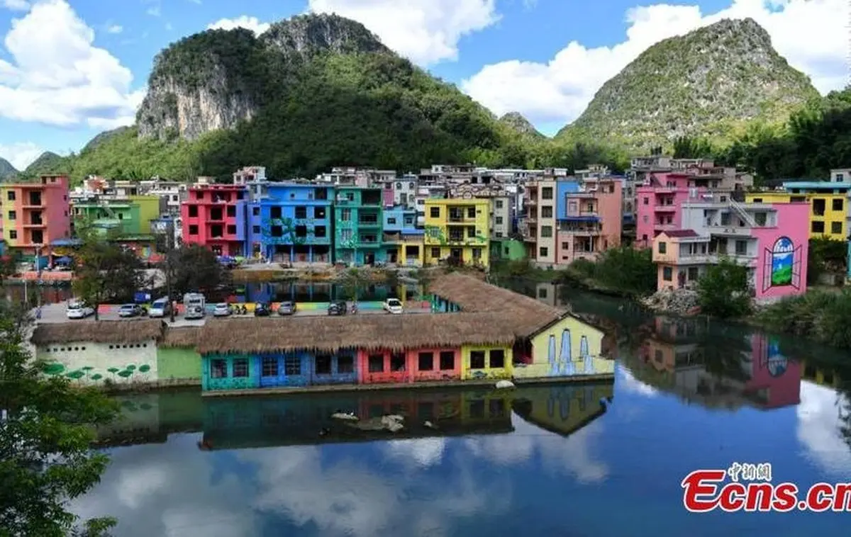 نقاشی شهر برای جذب توریست / تصاویر