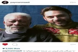 عکس پیمان معادی در کنار بازیگر مشهور هالیوود