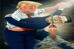 عاشقانه های کیم و ترامپ / کاریکاتور