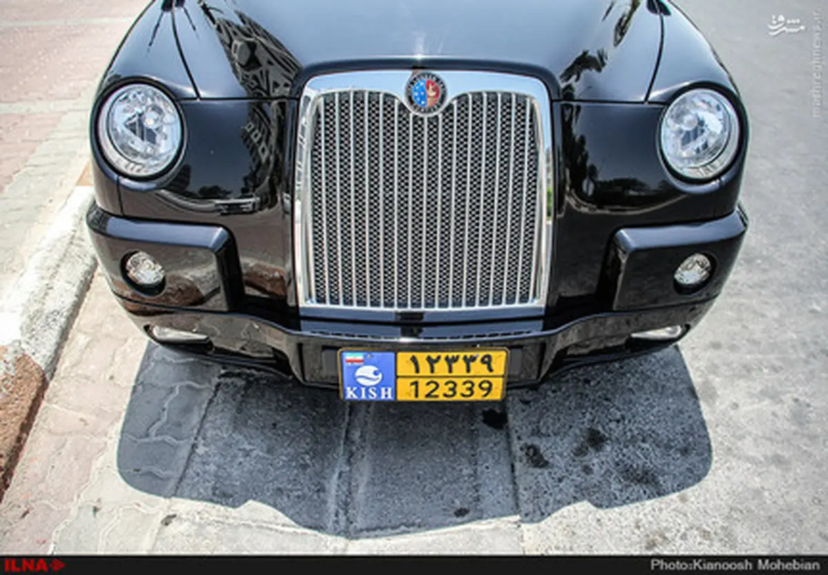 عکس/ تاکسی لندن در جزیره کیش