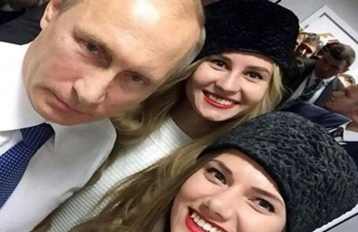سلفی پوتین با دختر شایسته روسیه/عکس