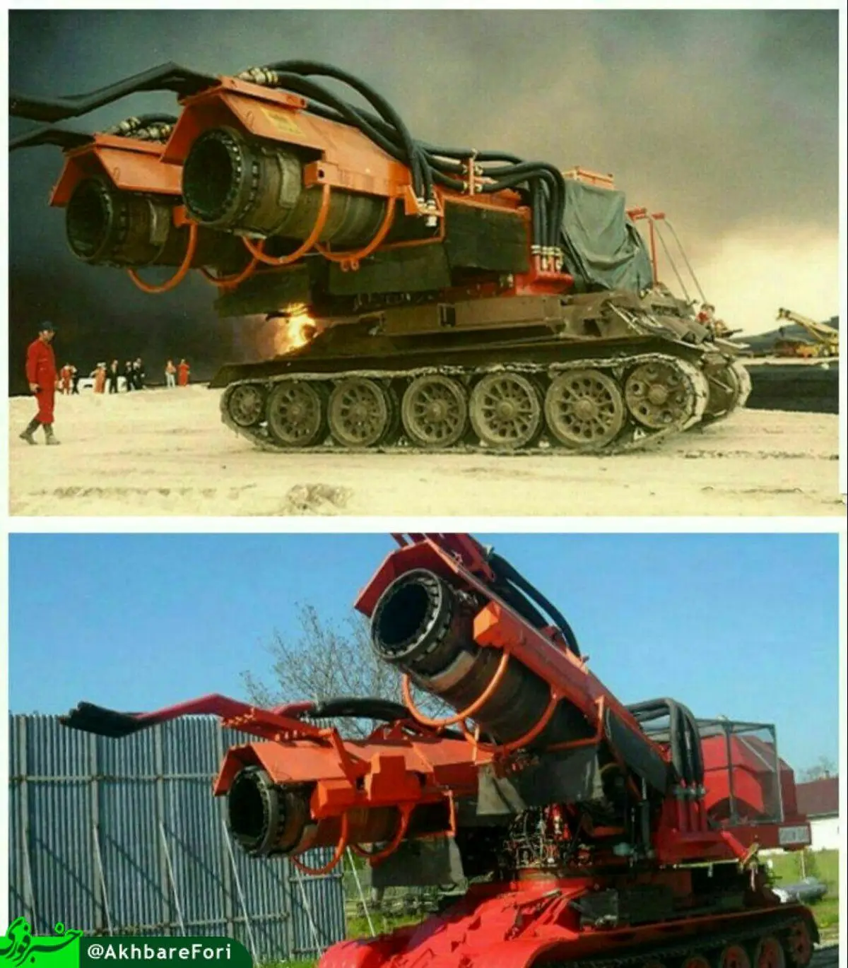 تصاویری از بزرگترین و قدرتمندترین ماشین آتشنشانی جهان/عکس