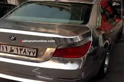 BMW استثنایی در تهران با بدنه کروم/ عکس