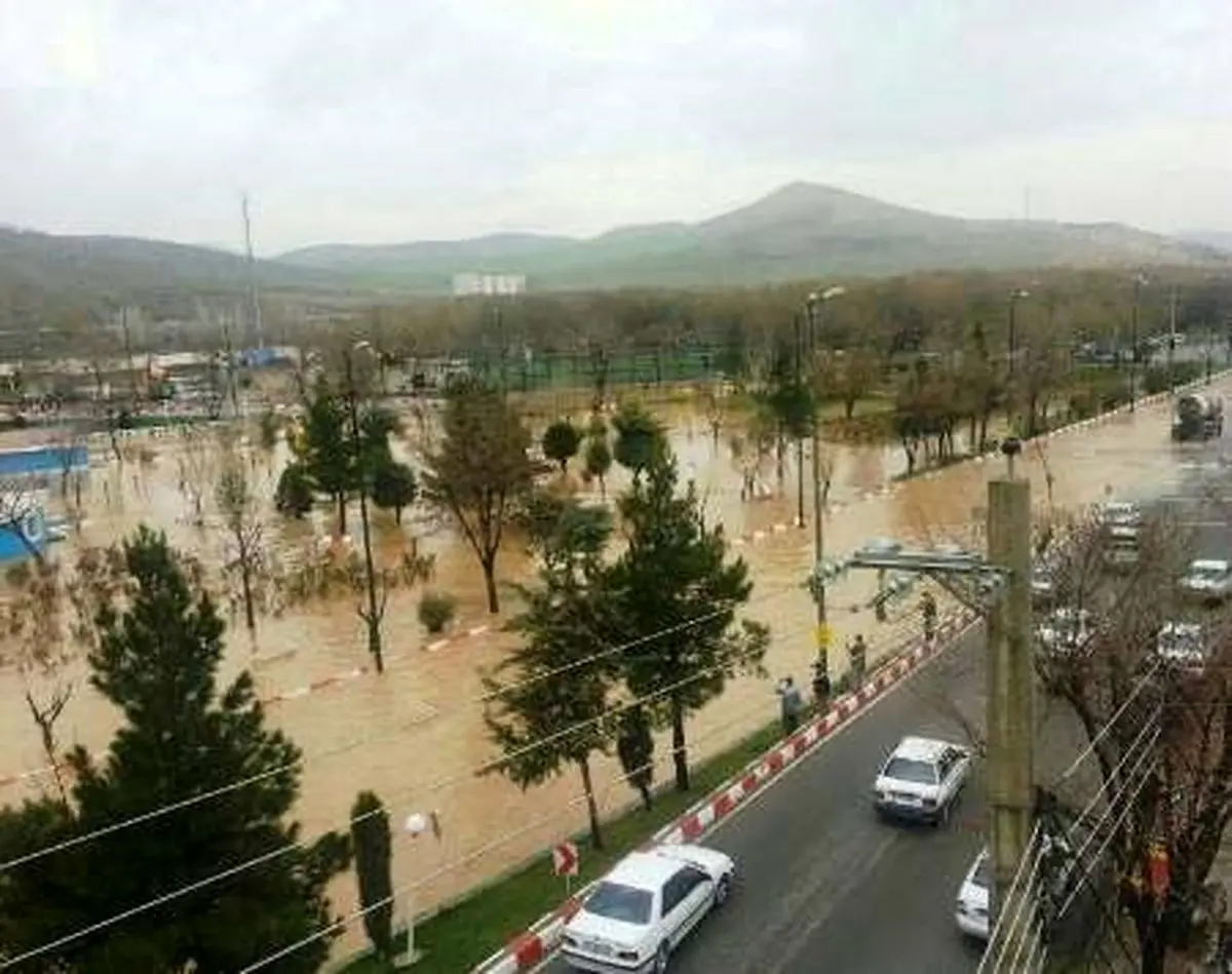 طغیان رودخانه ای که به دریاچه ارومیه می ریزد