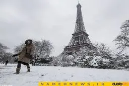 نمایی فوق العاده از چهره زمستانی پاریس/ عکس