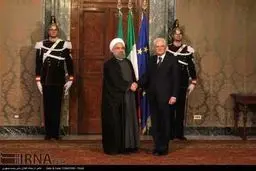 استقبال رسمی ایتالیا از روحانی با فرش ایرانی/تصاویر