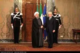 استقبال رسمی ایتالیا از روحانی با فرش ایرانی/تصاویر