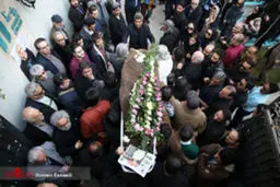 مراسم تشییع مرحوم "علی معلم" در خانه سینما/ تصاویر