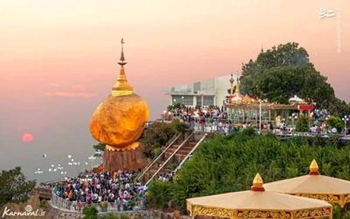 صخره ای از طلا در میانمار/ عکس