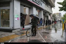 بارش باران پاییزی در تهران /گزارش تصویری
