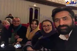 تیپ بهاره رهنما و همسرش در یک مراسم هنری