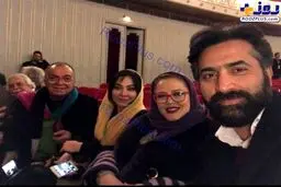تیپ بهاره رهنما و همسرش در یک مراسم هنری