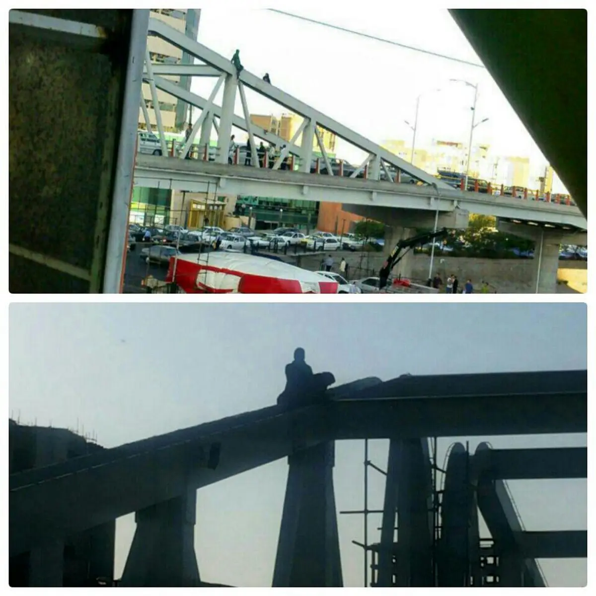 خودکشی نافرجام دختر 17 ساله از پل هوایی/ عکس