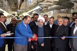 روایت تصویری از بازدید روحانی از خط تولید دو خودروی جدید