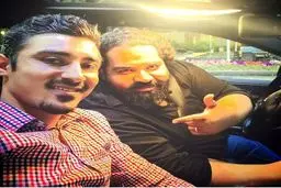 سلفی رضا صادقی و رضا قوچان نژاد در ماشین/ عکس
