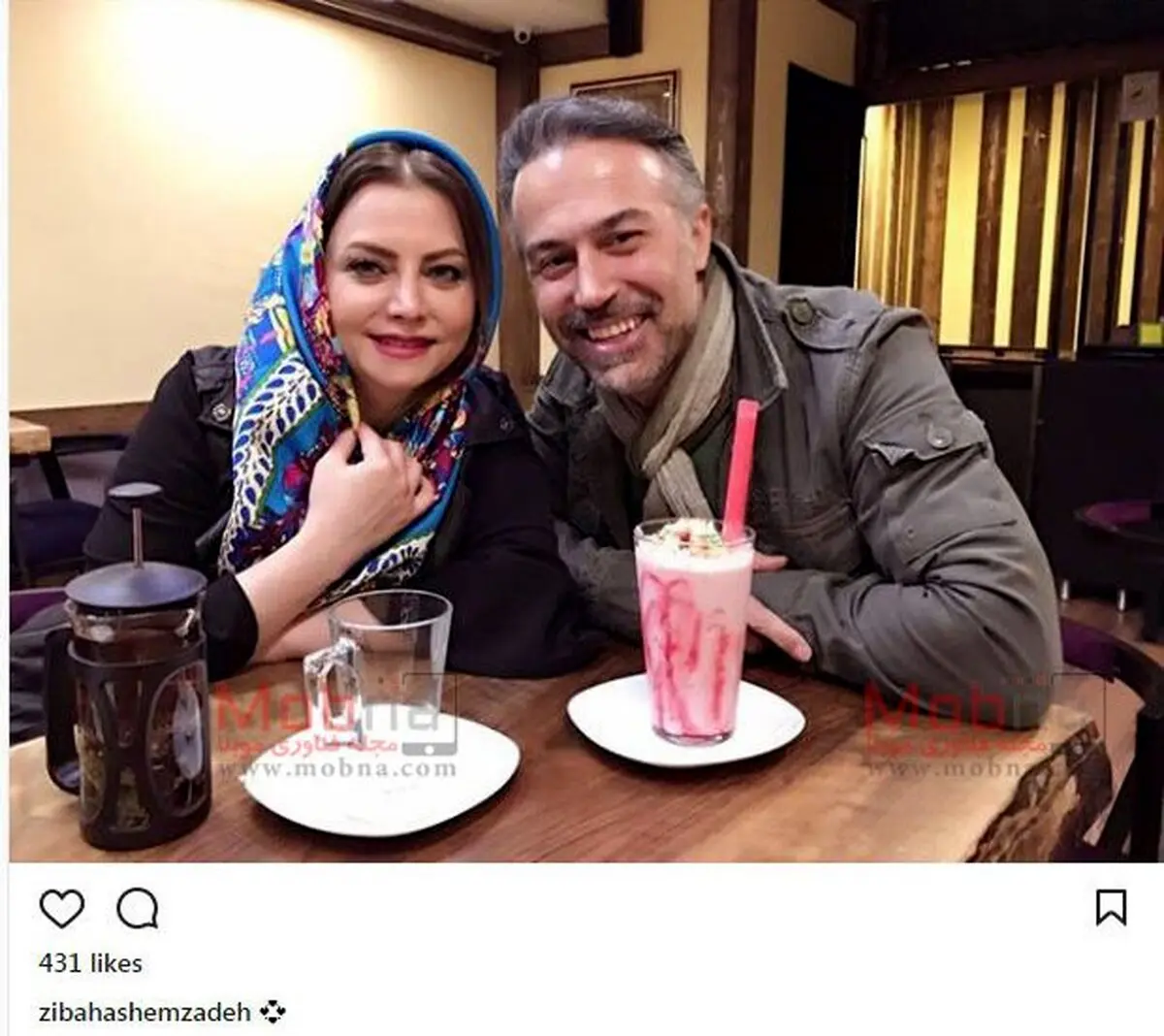 تصویری از دانیال حکیمی و همسرش
