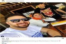 سلفی بابک جهانبخش به همراه همسرش/ عکس