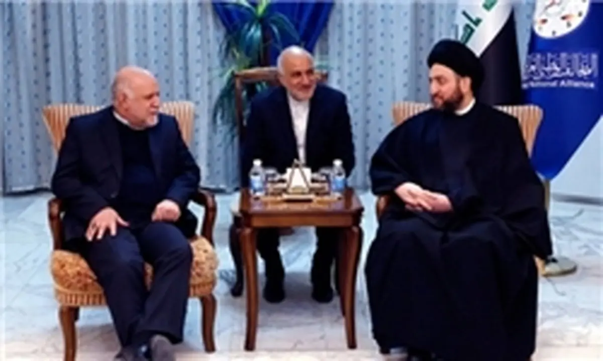 دیدار «بیژن زنگنه» با «عمار حکیم» در بغداد