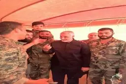 حضور سردار سلیمانی در شهر تازه آزاد شده از دست داعش/عکس