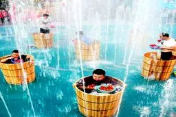 تصویری از عجیب ترین رقابت ها در چین