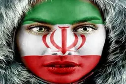 عکس/حمایت از تیم ملی والیبال به سبک تینا آخوند تبار