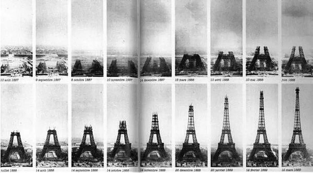 مراحل ساخت برج ایفل/ عکس