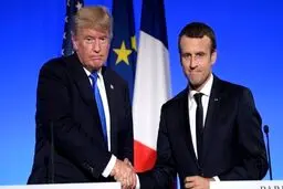 خوشحالی رییس جمهور فرانسه از صمیمتش با ترامپ
