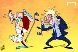 باز مصدوم شد!/کاریکاتور