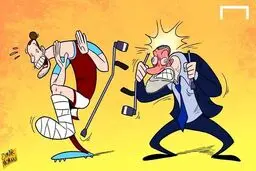 باز مصدوم شد!/کاریکاتور