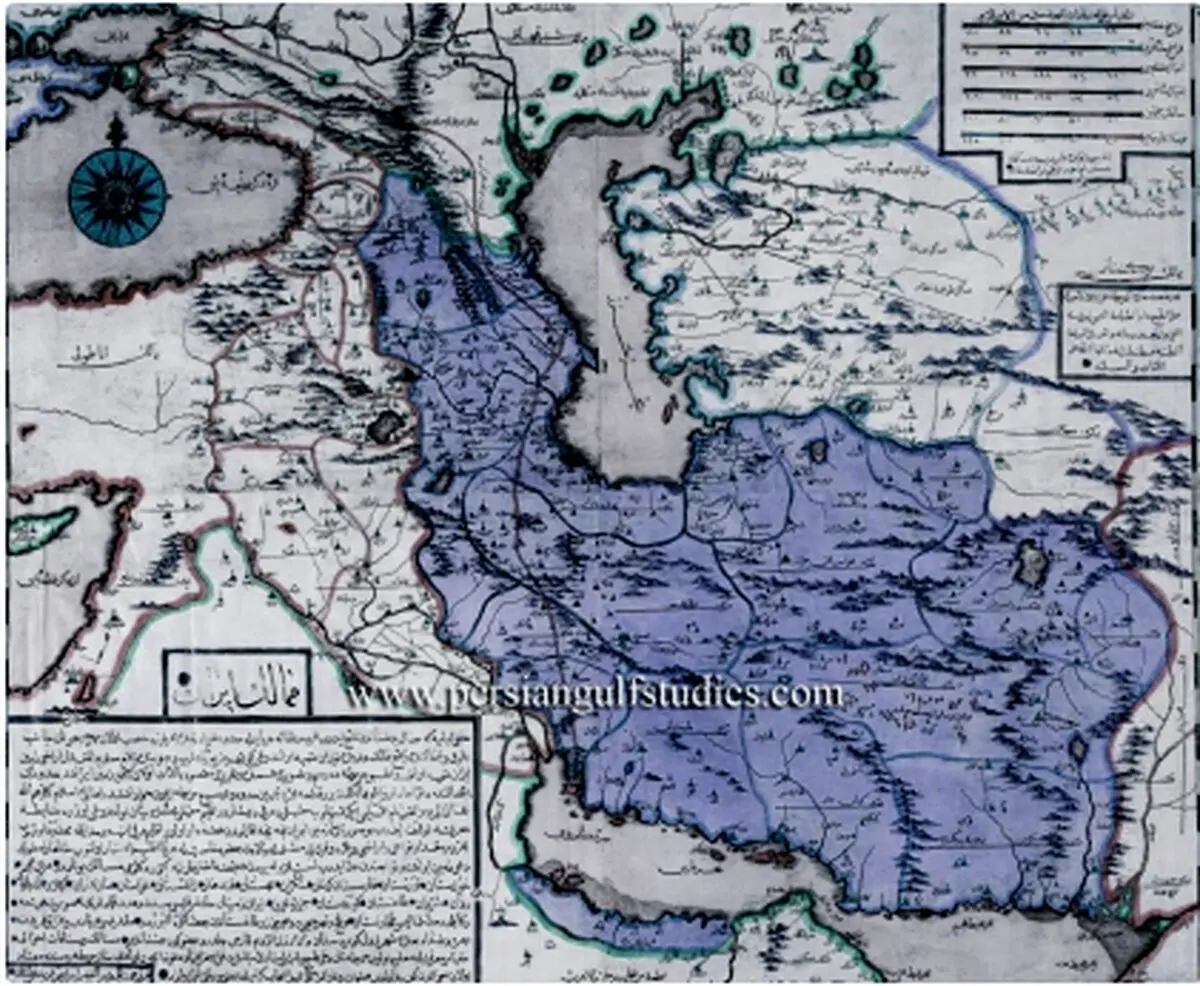 عکس/ نقشه ایران در سال 1729