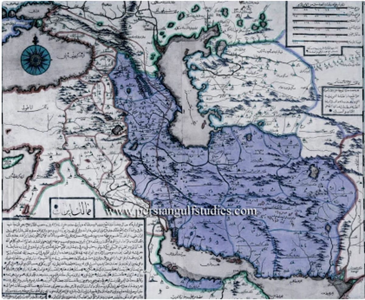 عکس/ نقشه ایران در سال 1729