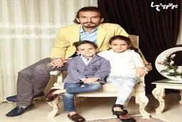 بازیکن پرسپولیس در کنار فرزندانش/ عکس
