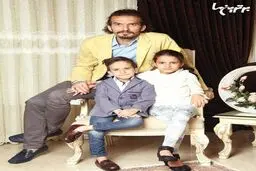 بازیکن پرسپولیس در کنار فرزندانش/ عکس