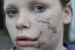 سگ وحشی صورت دختر ۱۲ ساله را زخمی کرد/ عکس