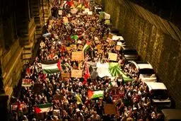 هزاران حامی فلسطین در سوییس به خیابان آمدند
