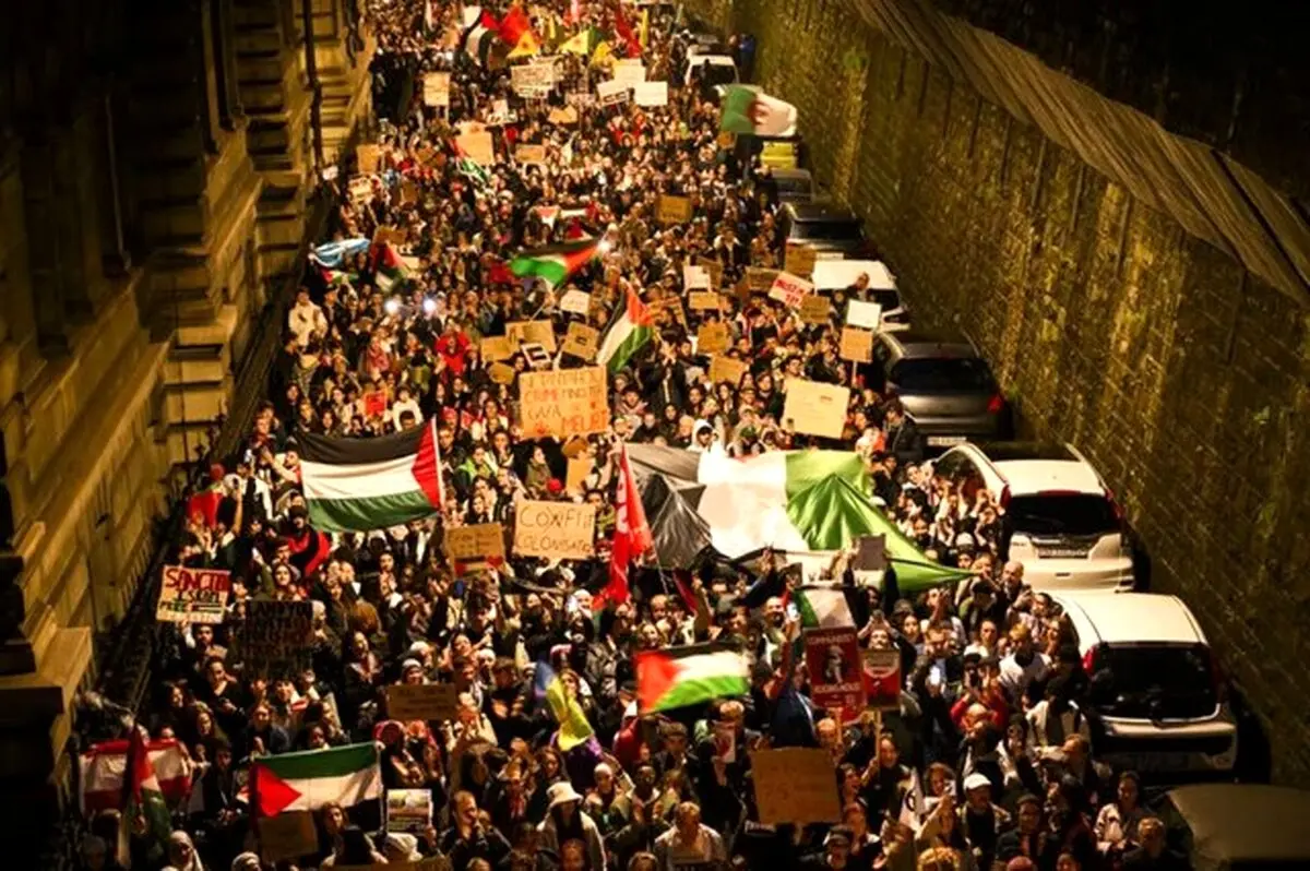 هزاران حامی فلسطین در سوییس به خیابان آمدند
