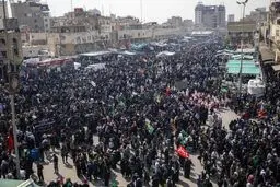  حرکت بزرگترین موکب پیاده اربعین از جنوب عراق به کربلا