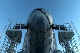 ماهواره بر سایوز روسیه با ماهواره های ایرانی آماده پرتاب به فضا + فیلم